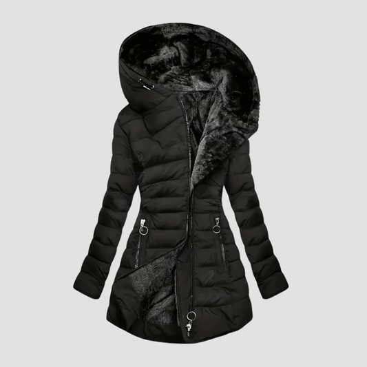 Helvi | pitkä takki pehmeällä fleecevuorella